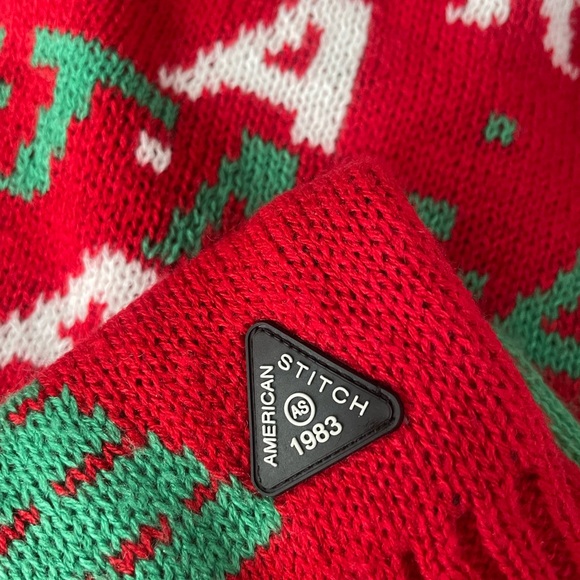 Americn Stitch ‘How You Doin’ Red Holiday Sweater Size Large - Picture 2 of 6